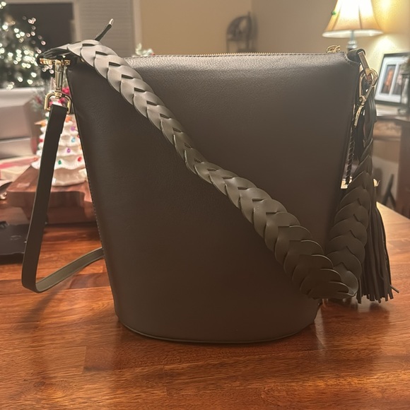 Ted Baker Rojin Leather/Suede Braided Strap Bucket Bag - Picture 4 of 12